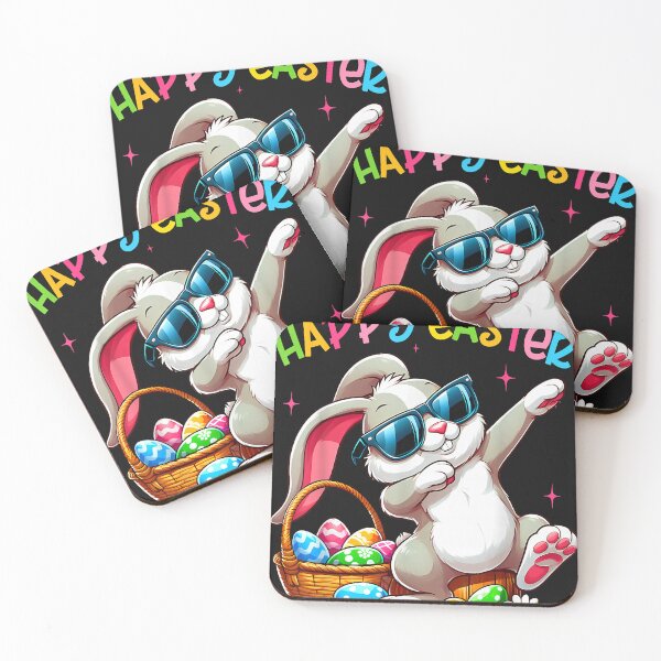 Item preview, Happy Easter Dabbing Bunny with Colorful Eggs designed and sold by diepvien84usa.