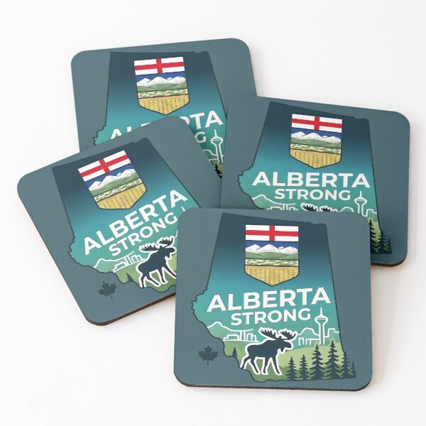 Item preview, Alberta Strong Canada Forever Map Skyline Crest Cute designed and sold by HowToCanadian.