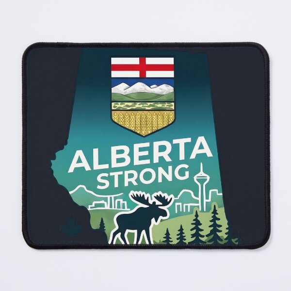 Item preview, Alberta Strong Canada Forever Map Skyline Crest Cute designed and sold by HowToCanadian.