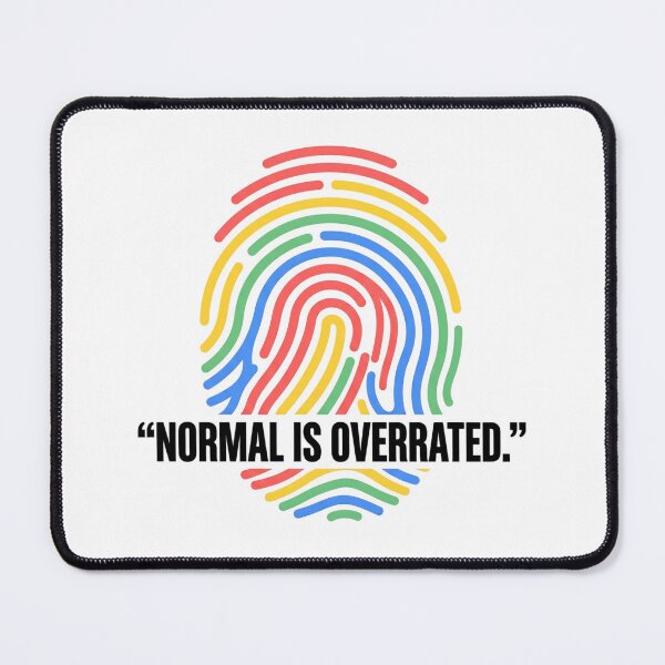Item preview, Normal is Overrated - Rainbow Neurodiversity Fingerprint designed and sold by Urben Loop.