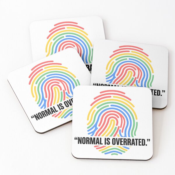 Item preview, Normal is Overrated - Rainbow Neurodiversity Fingerprint designed and sold by Urben Loop.