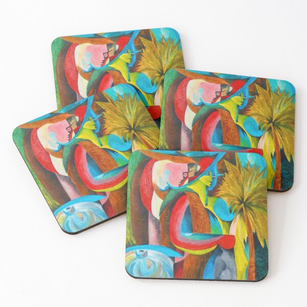 Item preview, Fisherman of the Tropics — Cubist Oil Painting designed and sold by VeenArtsCafe.
