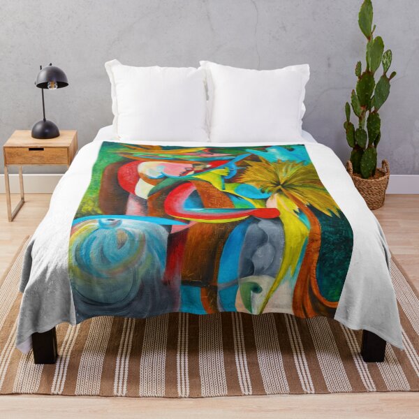 Item preview, Fisherman of the Tropics — Cubist Oil Painting designed and sold by VeenArtsCafe.