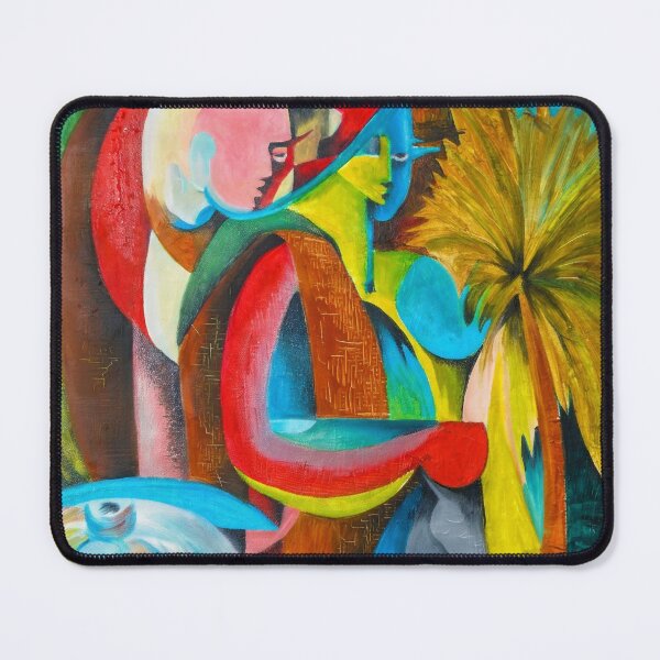 Item preview, Fisherman of the Tropics — Cubist Oil Painting designed and sold by VeenArtsCafe.
