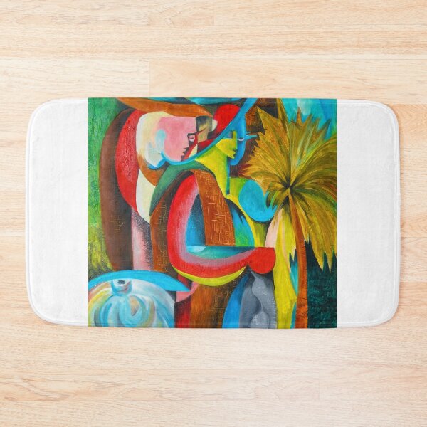 Item preview, Fisherman of the Tropics — Cubist Oil Painting designed and sold by VeenArtsCafe.