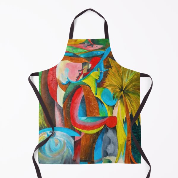 Item preview, Fisherman of the Tropics — Cubist Oil Painting designed and sold by VeenArtsCafe.