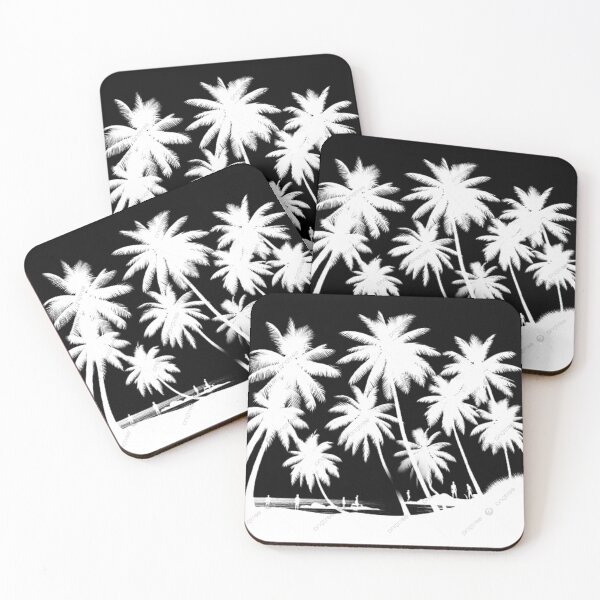 Item preview, Tropical Paradise Palm Trees Silhouette Beach Sunset Palm Tree Scene designed and sold by Ram910.