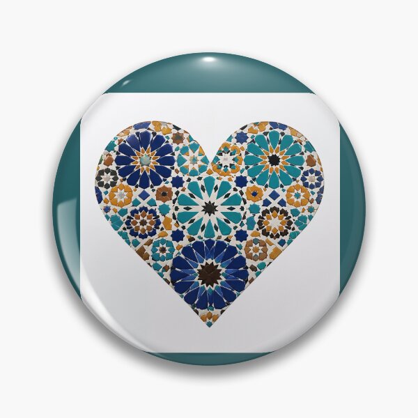 Item preview, Modern Moroccan Tile Pattern - Teal and Gold designed and sold by Market line.