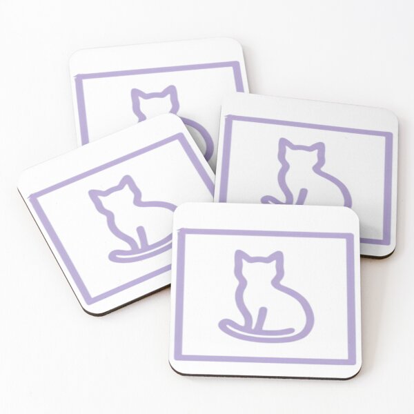 Item preview, Minimalist Cat Line Art Set – Pastel Purple Aesthetic Cute Cat Icons Bundle designed and sold by Velora Design .