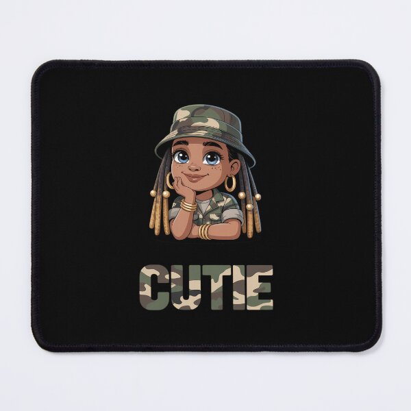 Item preview, Cutie Loc'd Girl with Camo Hat Locs Black Girl Juneteenth designed and sold by Formatage.