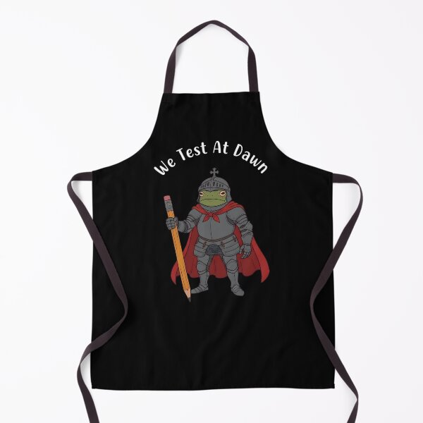 Item preview, We Test At Dawn Funny Frog Test Day - Teacher Meme – Exam Day Knight Frog designed and sold by ZyziowskyArt.