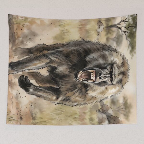 Item preview, Chacma Baboon Papio Ursinus Savanna Africa designed and sold by RubisLeaf.
