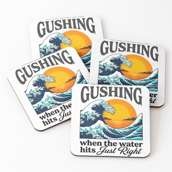 Item preview, Nothing Feels Better Than Gushing - Funny Retro Sunset Wave Pun designed and sold by P2P-paotopao.