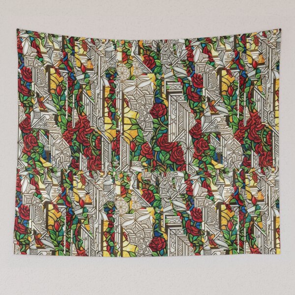 Item preview, Floral symmetry for a fabric designed and sold by Sigtrix.