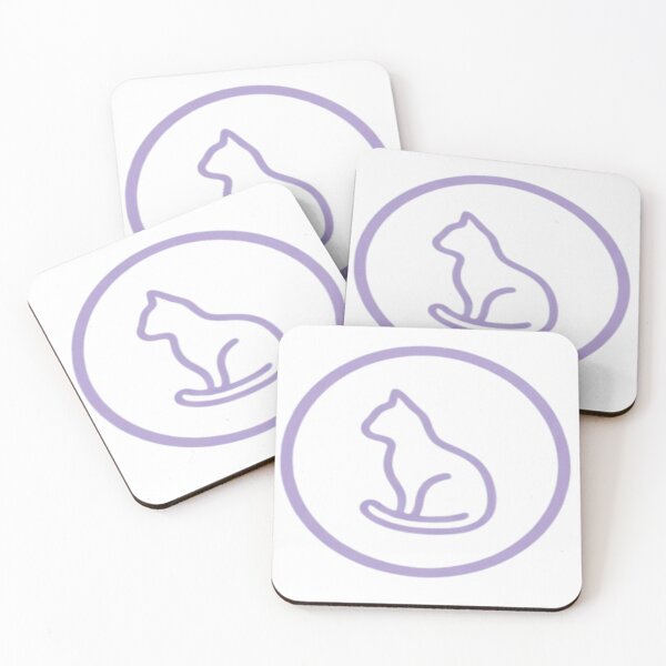 Item preview, Minimalist Cat Line Art Set – Pastel Purple Aesthetic Cute Cat Icons Bundle designed and sold by Velora Design .