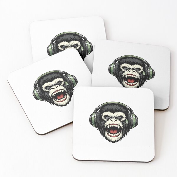 Item preview, Gorilla Wearing Headphones Essential T-Shirt designed and sold by SoftSproutstu.