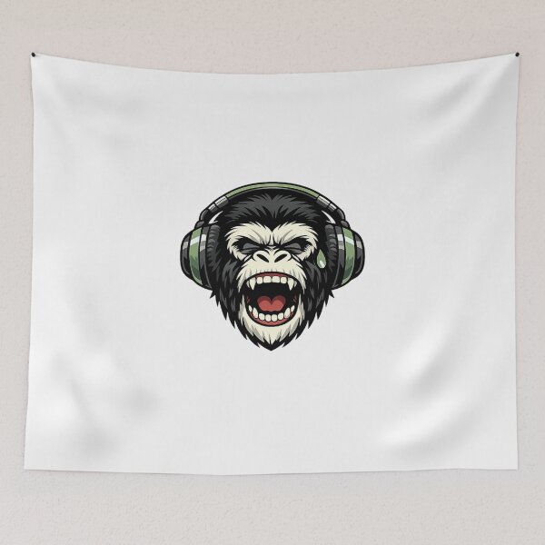 Item preview, Gorilla Wearing Headphones Essential T-Shirt designed and sold by SoftSproutstu.