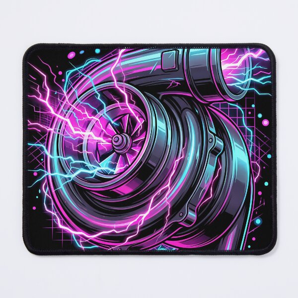 Item preview, Neon Cyberpunk Turbocharger | Boosted Street Racing Gearhead Art designed and sold by PiotrT.