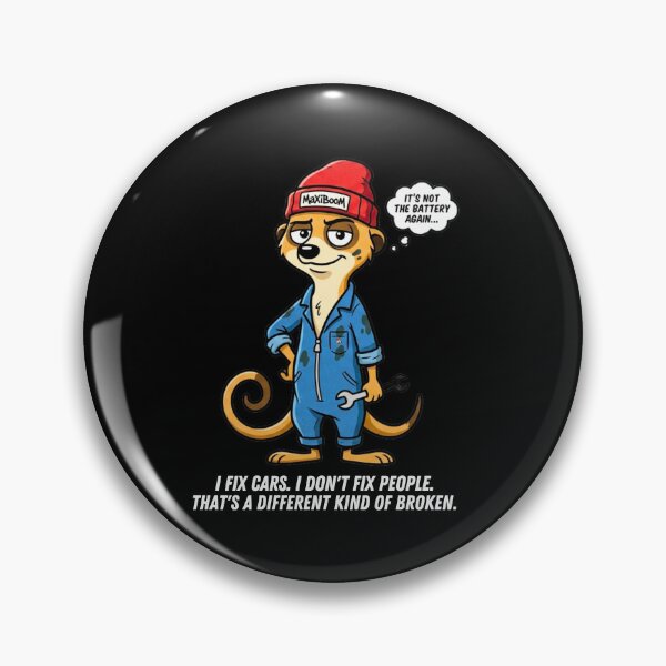 Item preview, MaxiBoOM Mechanic Meerkat - I Don't Fix People Retro Cartoon designed and sold by mAXiBoOM.