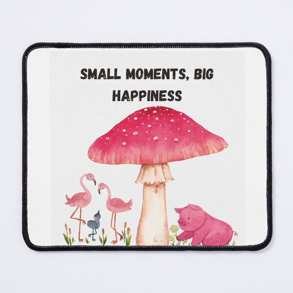 Item preview, Small Moments Big Happiness Mushroom and Flamingo designed and sold by PeplumiArt.