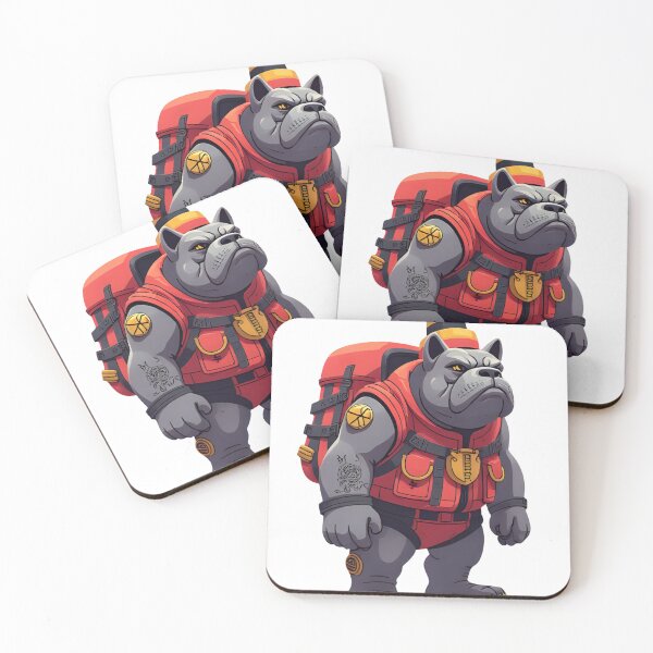 Item preview, dog with cyberpunk style clothing. designed and sold by geekmania48.