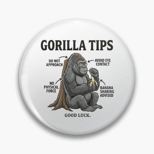 Item preview, Gorilla Tips Funny Animal Infographic Design designed and sold by JVDesignsShop.