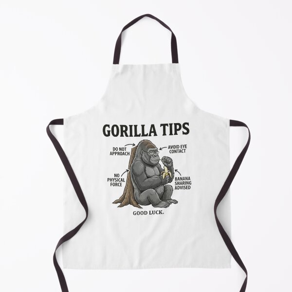 Item preview, Gorilla Tips Funny Animal Infographic Design designed and sold by JVDesignsShop.