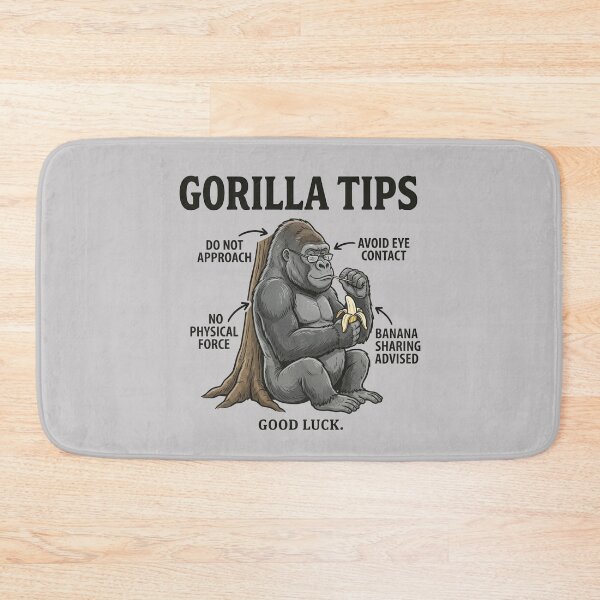 Item preview, Gorilla Tips Funny Animal Infographic Design designed and sold by JVDesignsShop.