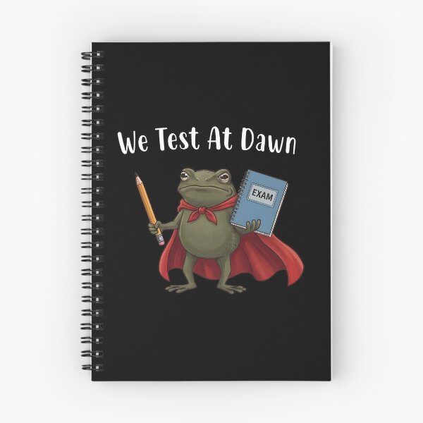 Item preview, We Test At Dawn Funny Frog Test Day - Exam Meme – Cute Student Frog Test Day Design designed and sold by ZyziowskyArt.