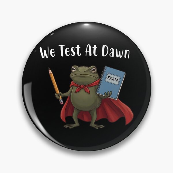 Item preview, We Test At Dawn Funny Frog Test Day - Exam Meme – Cute Student Frog Test Day Design designed and sold by ZyziowskyArt.