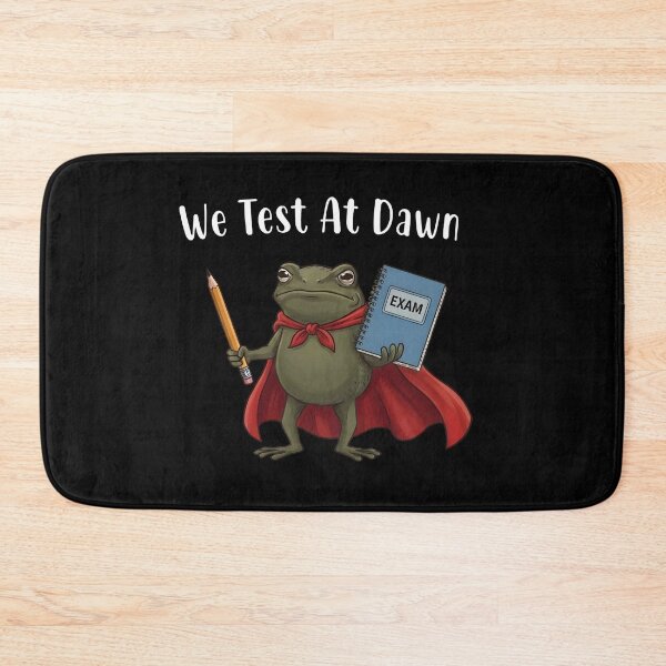 Item preview, We Test At Dawn Funny Frog Test Day - Exam Meme – Cute Student Frog Test Day Design designed and sold by ZyziowskyArt.