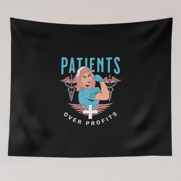Item preview, Patients Over Profits - Strong Nurse Power designed and sold by dudelinart.