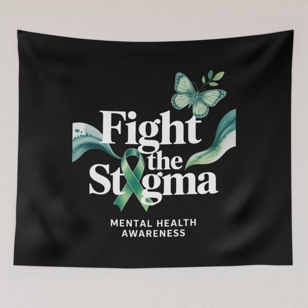 Item preview, Fight The Stigma Mental Health Awareness Motivational Support Therapy designed and sold by papertaless.