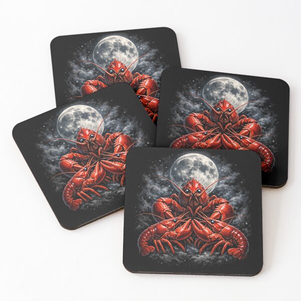 Item preview, Three Crawfish Moon Galaxy Space Retro Vintage Animal designed and sold by CF_VintageDesign.