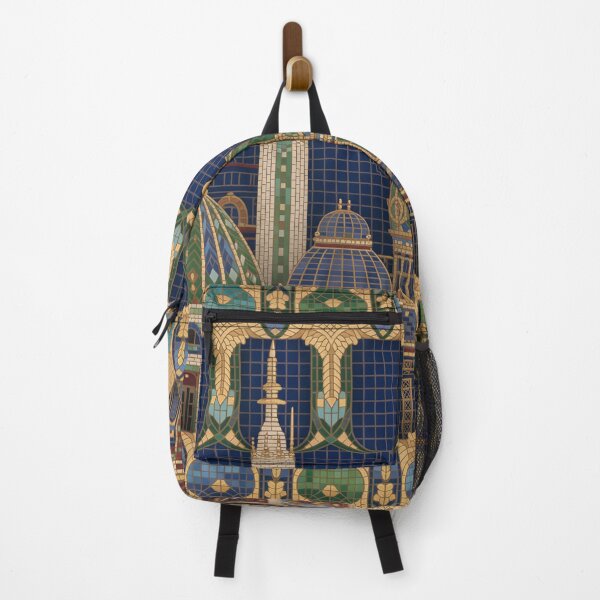 Item preview, Art Nouveau Geometric Cityscape Pattern – Gold Mosaic Vienna Style Design designed and sold by Tamas Das.