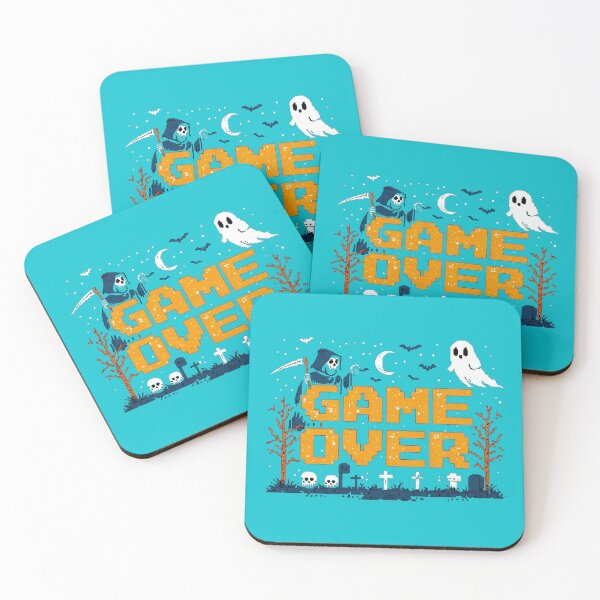 Item preview, Game Over Spooky Cemetery - 8-Bit Pixel Art Design designed and sold by A-M-G-Shop.