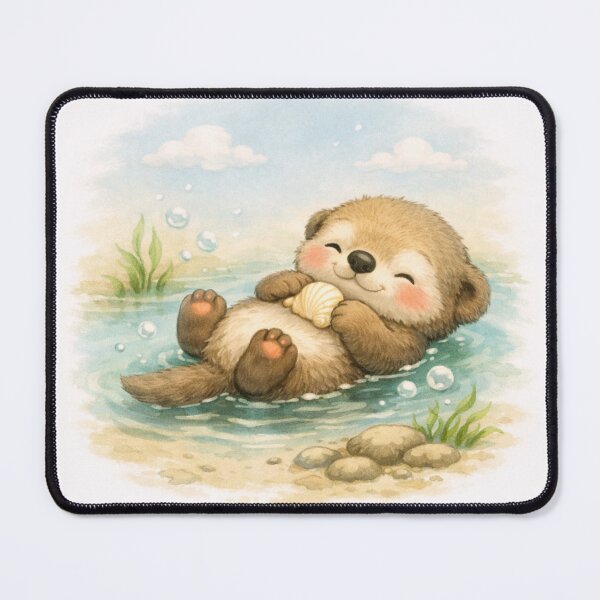 Item preview, Otter – Soft Minimalist Animal Illustration designed and sold by NytasCraftHub.