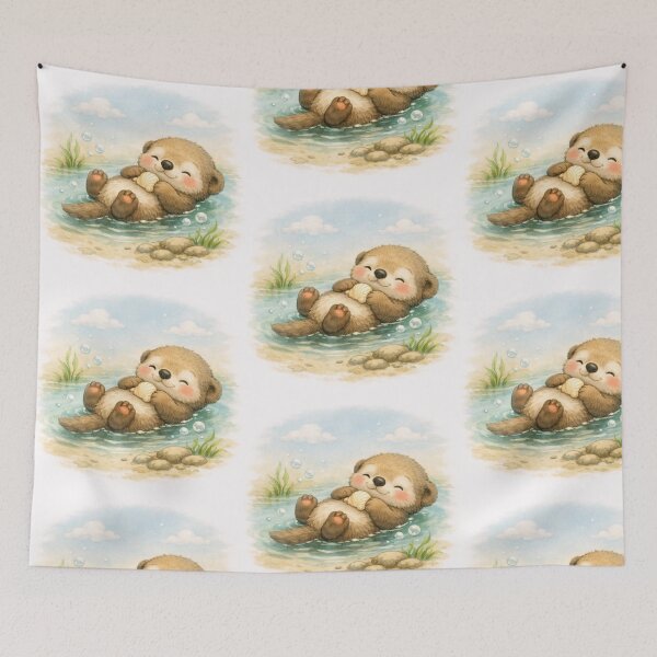 Item preview, Otter – Soft Minimalist Animal Illustration designed and sold by NytasCraftHub.