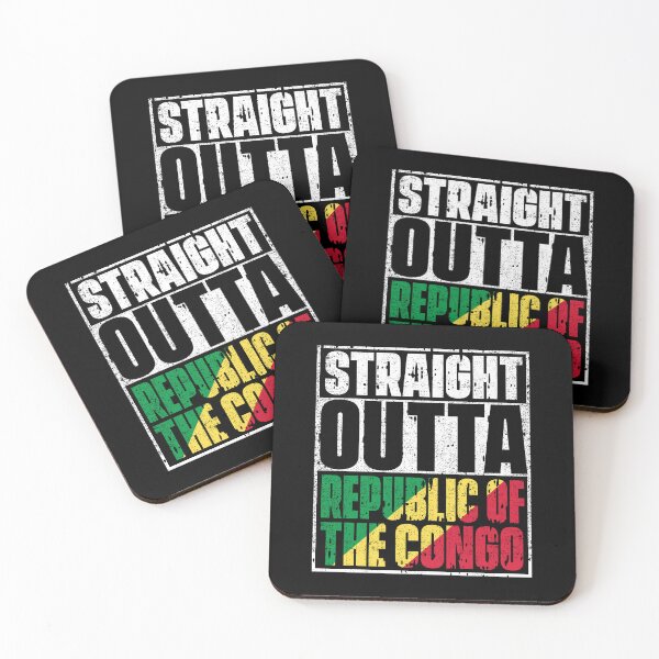 Item preview, Straight Outta Republic of the Congo Flag designed and sold by CosmoKitsch.