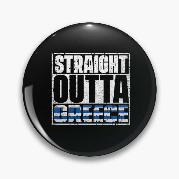 Item preview, Straight Outta Greece Flag designed and sold by CosmoKitsch.
