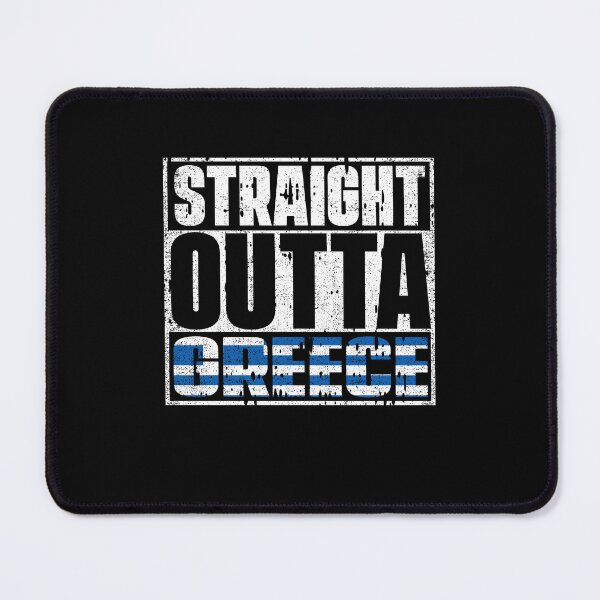 Item preview, Straight Outta Greece Flag designed and sold by CosmoKitsch.