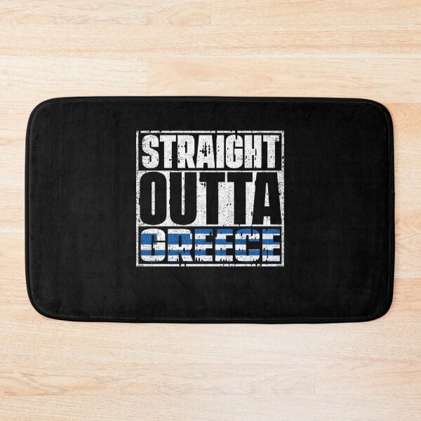 Item preview, Straight Outta Greece Flag designed and sold by CosmoKitsch.