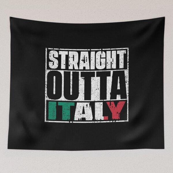 Item preview, Straight Outta Italy Flag designed and sold by CosmoKitsch.