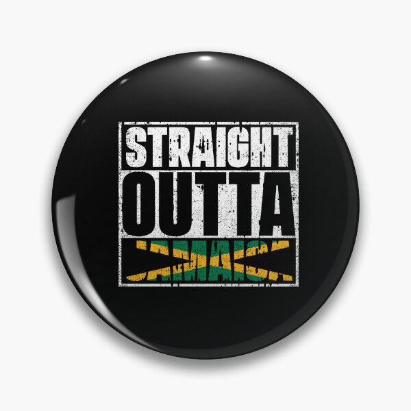 Item preview, Straight Outta Jamaica Flag designed and sold by CosmoKitsch.