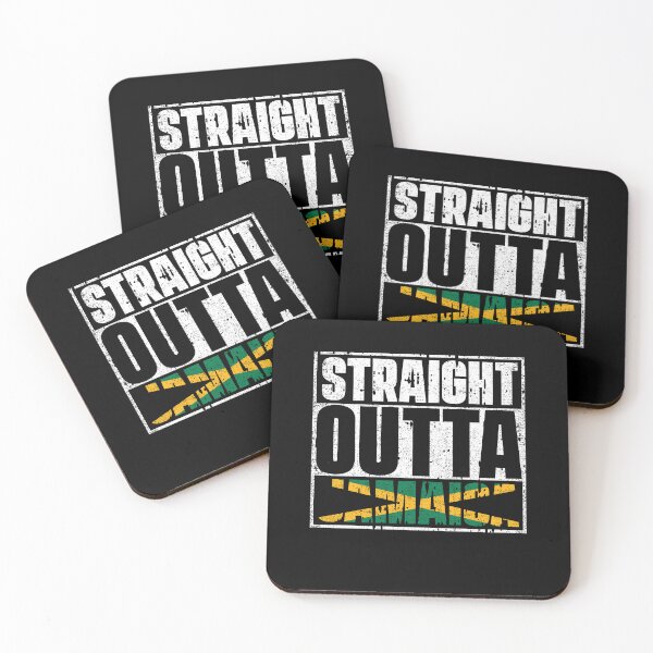 Item preview, Straight Outta Jamaica Flag designed and sold by CosmoKitsch.
