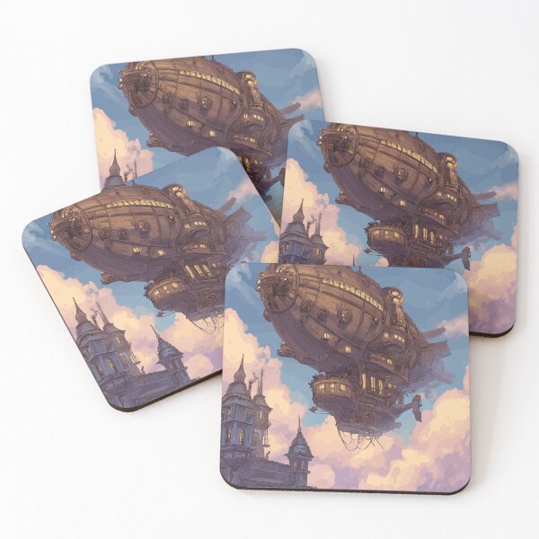 Item preview, Victorian Steampunk Zeppelin Flight - Steampunk Airship designed and sold by bapupa.