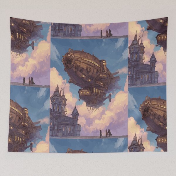 Item preview, Victorian Steampunk Zeppelin Flight - Steampunk Airship designed and sold by bapupa.