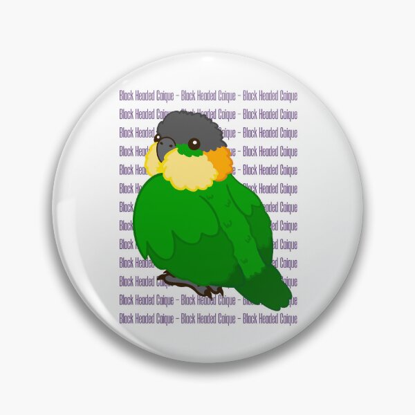 Item preview, Cute Black Headed Caique Parrot with Text designed and sold by causebirbs.