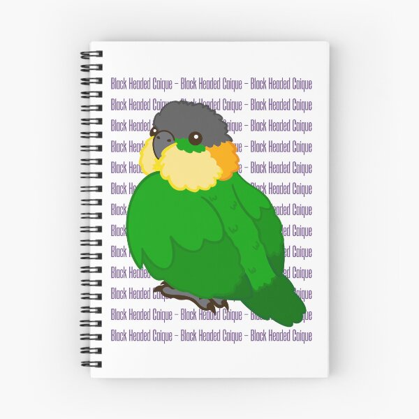 Item preview, Cute Black Headed Caique Parrot with Text designed and sold by causebirbs.