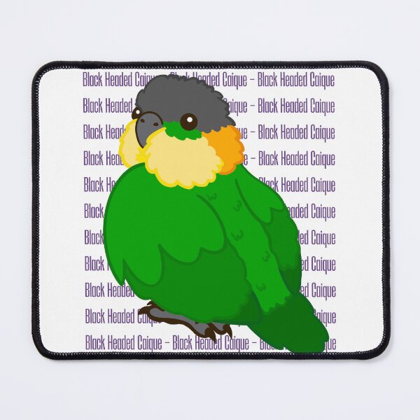 Item preview, Cute Black Headed Caique Parrot with Text designed and sold by causebirbs.